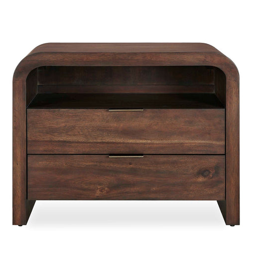 Uttermost Decatur Dark Walnut Side Table | Acacia Wood with Shelf & Drawers | Living Room & Bedroom | 30 x 19 x 23 in | Model 51158