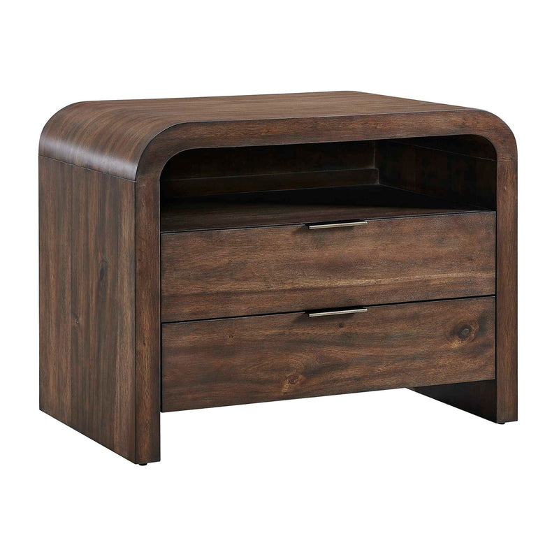 Uttermost Decatur Dark Walnut Side Table | Acacia Wood with Shelf & Drawers | Living Room & Bedroom | 30 x 19 x 23 in | Model 51158
