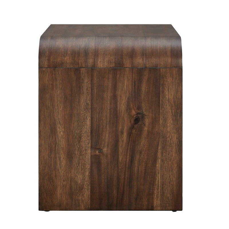 Uttermost Decatur Dark Walnut Side Table | Acacia Wood with Shelf & Drawers | Living Room & Bedroom | 30 x 19 x 23 in | Model 51158