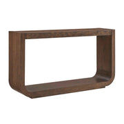 Uttermost Flores 58in Modern Console Table | Dark Walnut Oak & Burl Veneer | Entryway & Living Room Hall Table | 58 x 14 x 32 in | Model 51174