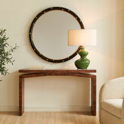 Uttermost Naoko 52in Burl Wood Console Table | Dark Walnut Mappa Burl Veneer | Entryway & Living Room Hall Table | 52 x 12 x 31 in | Model 51176