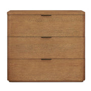 Uttermost Duluth 36in 3-Drawer Chest | Oak Veneer Natural Finish with Dark Bronze Pulls | Bedroom & Entryway Storage | 36 x 18 x 32 in | Model 51179