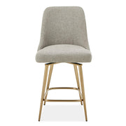 Uttermost Bramwell Upholstered Counter Stool, Brushed Gold - 53026