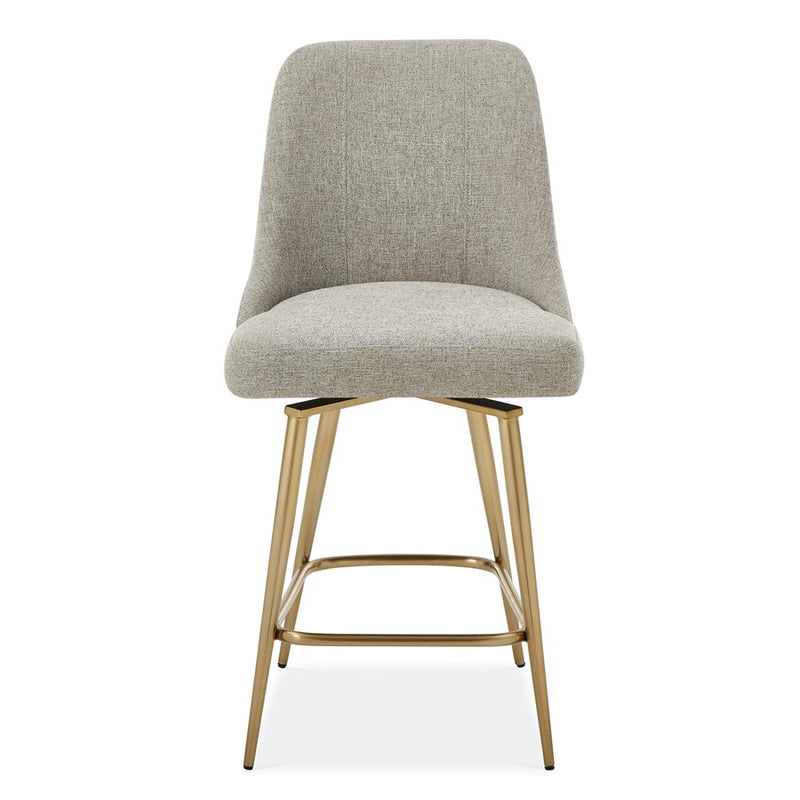 Uttermost Bramwell Upholstered Counter Stool, Brushed Gold - 53026