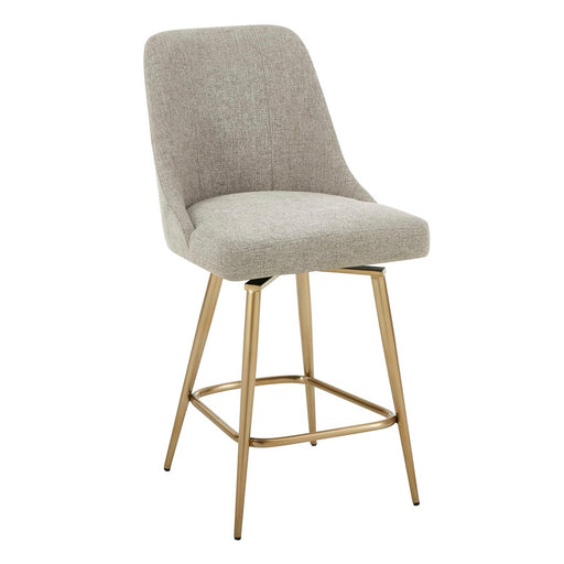Uttermost Bramwell Upholstered Counter Stool, Brushed Gold