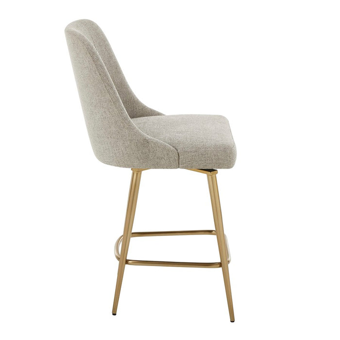 Uttermost Bramwell Upholstered Counter Stool, Brushed Gold