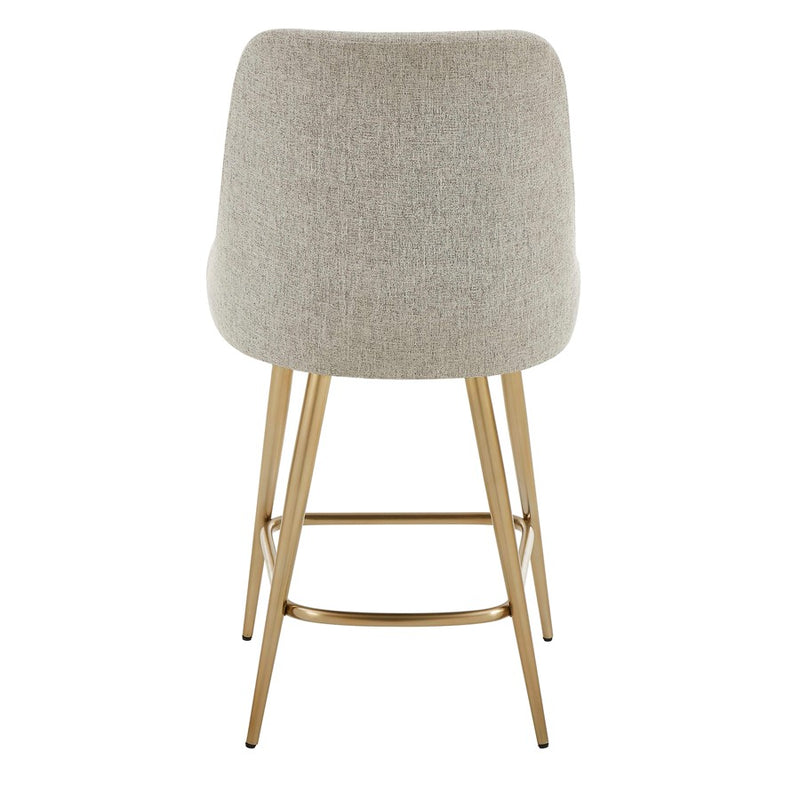 Uttermost Bramwell Upholstered Counter Stool, Brushed Gold