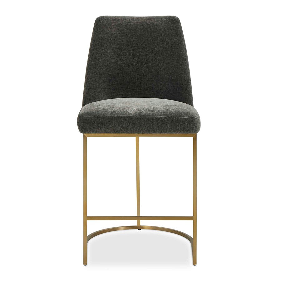 Uttermost Hanni Charcoal Counter Stool, Brass - 53028