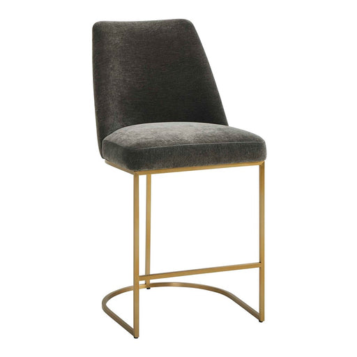 Uttermost Hanni Charcoal Counter Stool, Brass