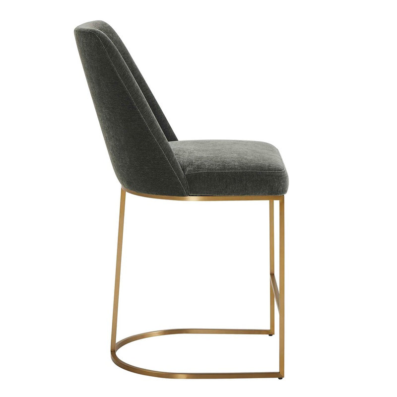 Uttermost Hanni Charcoal Counter Stool, Brass