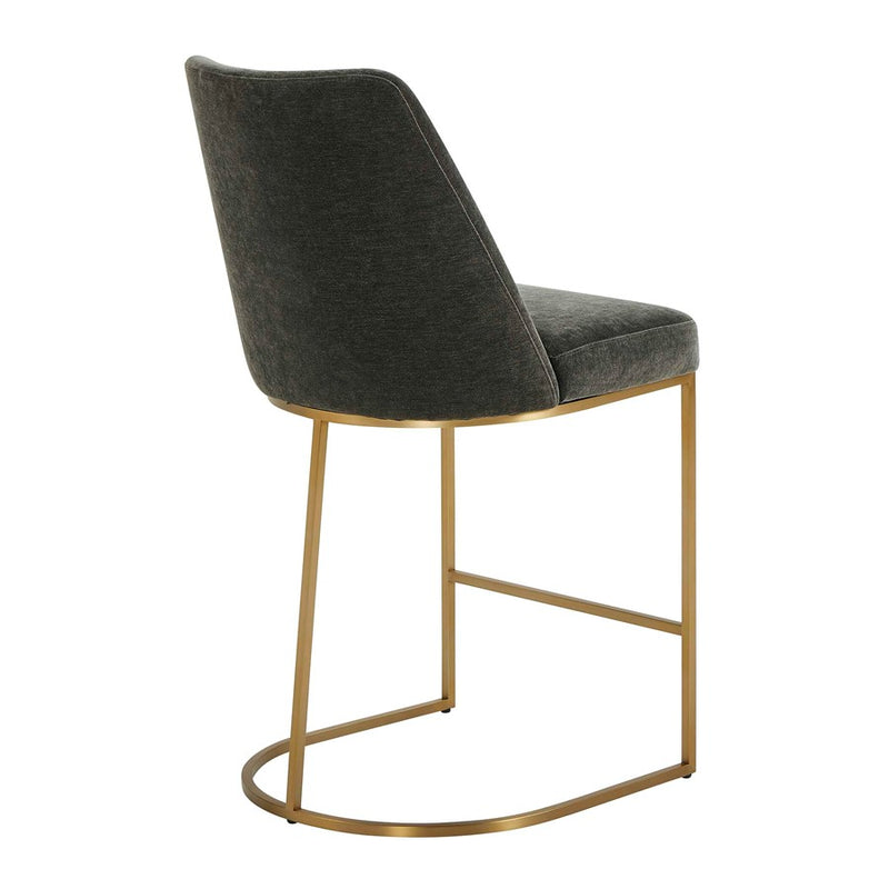 Uttermost Hanni Charcoal Counter Stool, Brass