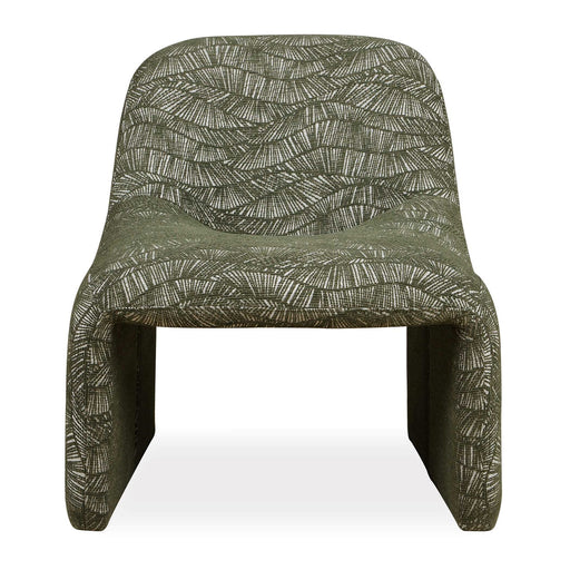 Uttermost Menlo 27.5in Accent Chair | Olive Green Graphic Fabric on Eucalyptus Wood | Living Room & Lounge Seating | Model 53148