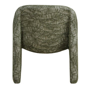 Uttermost Menlo 27.5in Accent Chair | Olive Green Graphic Fabric on Eucalyptus Wood | Living Room & Lounge Seating | Model 53148
