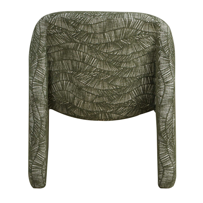 Uttermost Menlo 27.5in Accent Chair | Olive Green Graphic Fabric on Eucalyptus Wood | Living Room & Lounge Seating | Model 53148