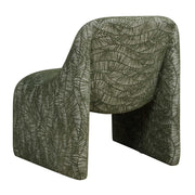 Uttermost Menlo 27.5in Accent Chair | Olive Green Graphic Fabric on Eucalyptus Wood | Living Room & Lounge Seating | Model 53148