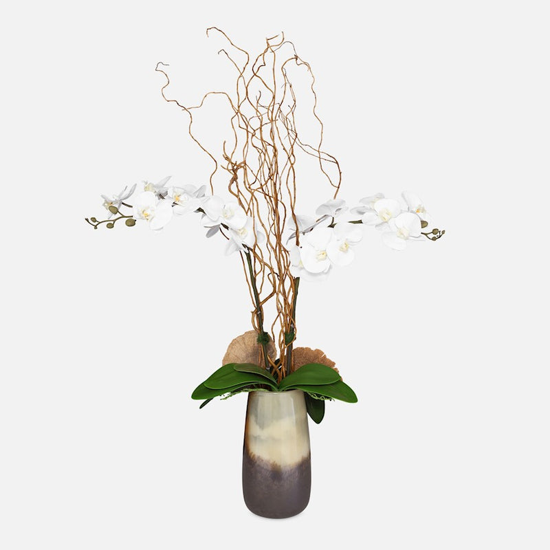 Uttermost Earthbound Orchid/Vase, Rust/Bronze - 60231