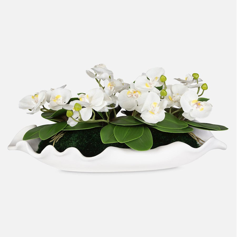 Uttermost Opulence Orchid Centerpiece/Bowl, White - 60234