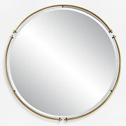 Uttermost Wesley Round Mirror, Plated Antique Brass - 8216