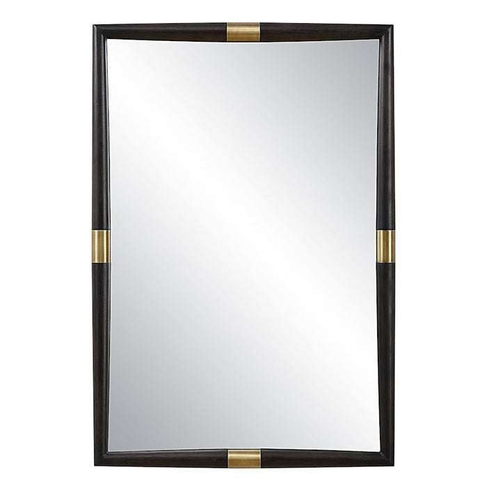 Uttermost Larkin Dark Wood/Brass Mirror - 8217
