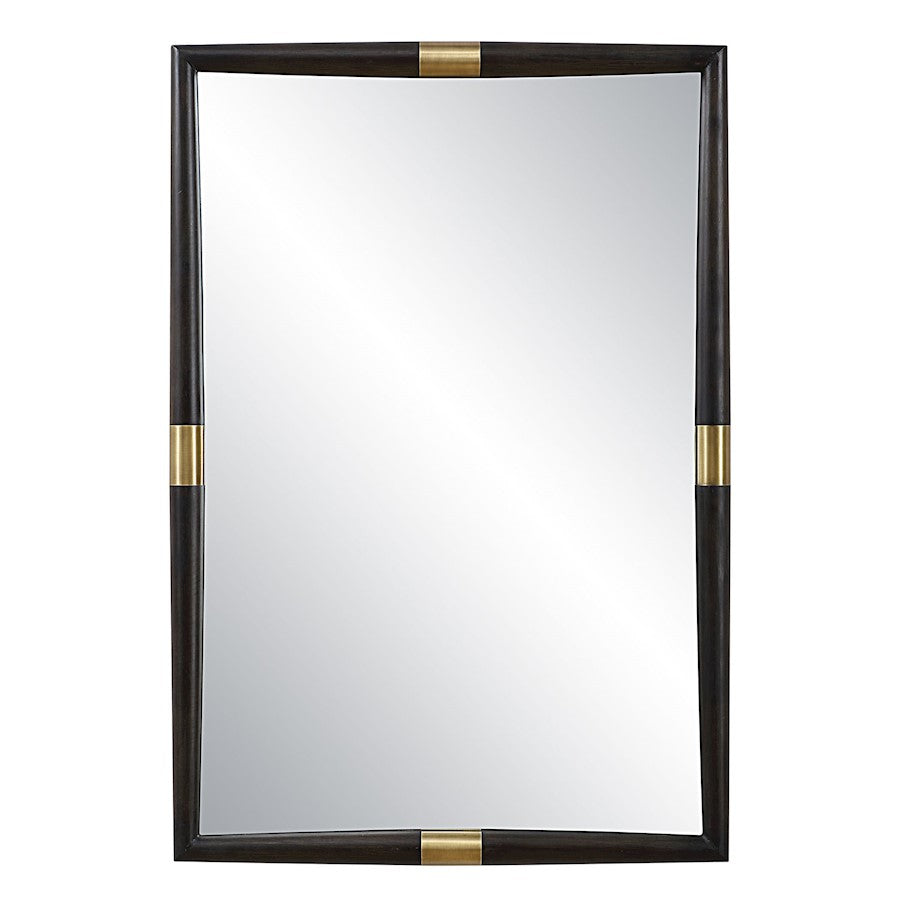 Uttermost Larkin Dark Wood/Brass Mirror - 8217