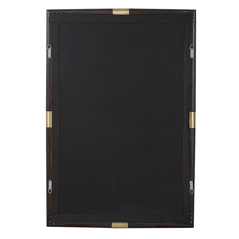 Uttermost Larkin Dark Wood/Brass Mirror