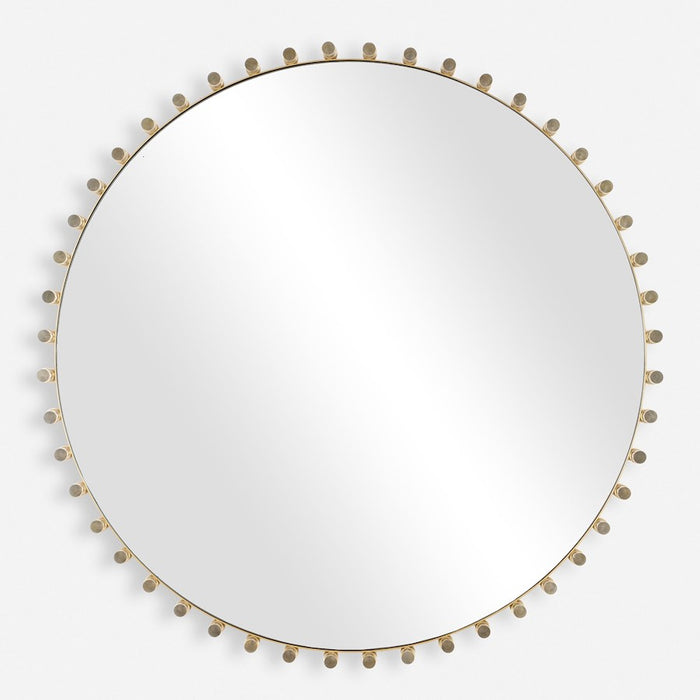 Uttermost Avelyne Round Mirror, Plated Antique Brass - 8219