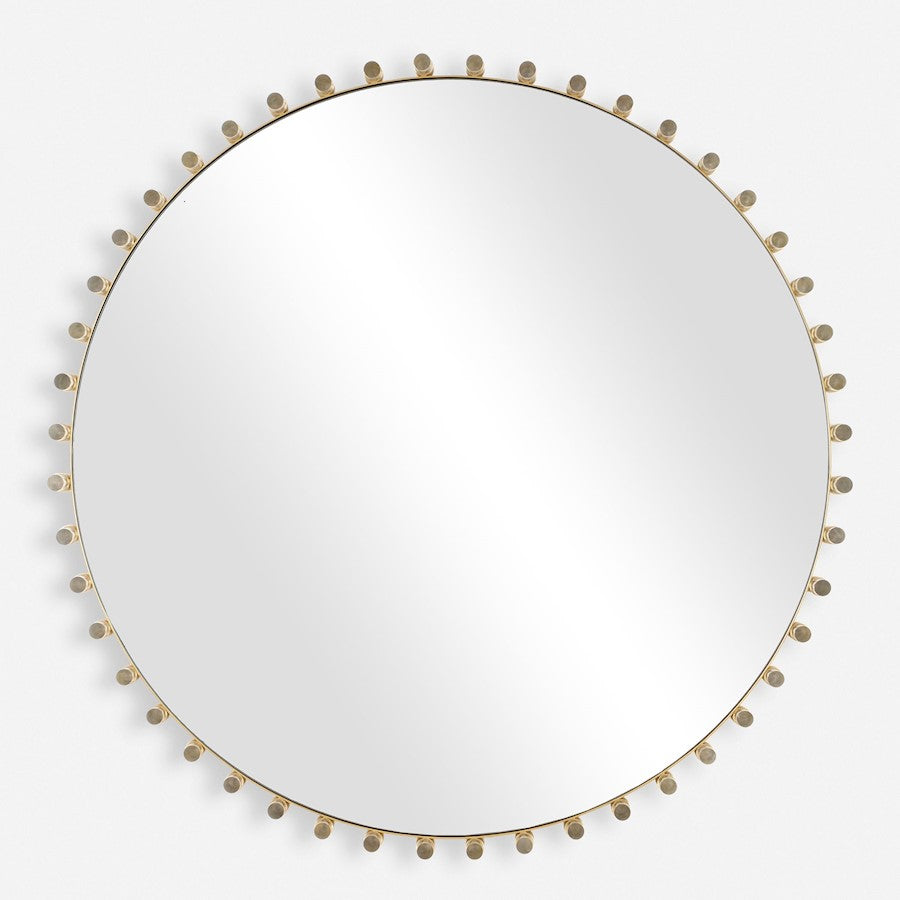 Uttermost Avelyne Round Mirror, Plated Antique Brass - 8219
