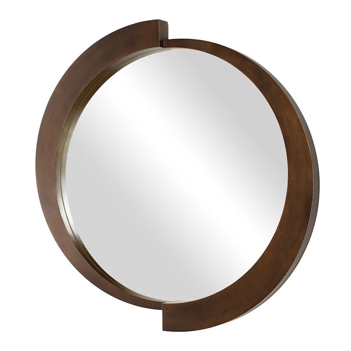 Uttermost Reverse Round Mirror, Brushed Bronze