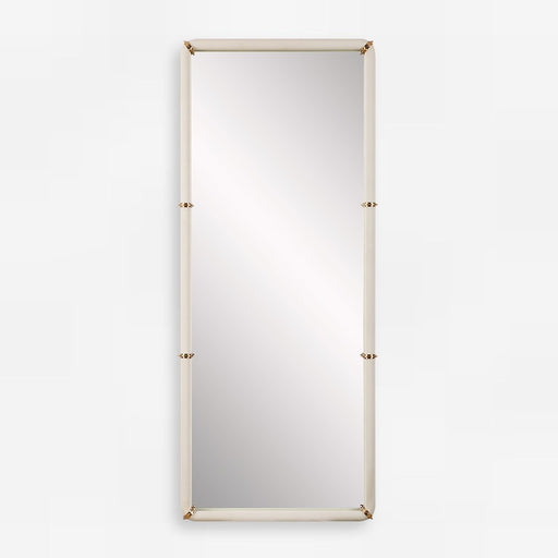 Uttermost Cyprus Dressing Mirror, White/Brass - 8242