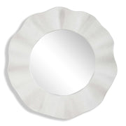 Uttermost Wave Length 40in Round White Mirror | Textured Matte White Frame | Entryway & Bathroom Accent | 40 x 5.12 x 40 in | Model 8286