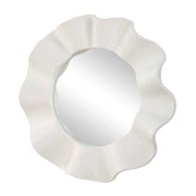 Uttermost Wave Length 40in Round White Mirror | Textured Matte White Frame | Entryway & Bathroom Accent | 40 x 5.12 x 40 in | Model 8286
