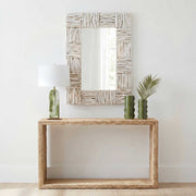 Uttermost Lathey 35.75in Teak Branch Mirror | Natural Bleached Teak Frame | Entryway & Living Room Wall Mirror | 35.75 x 2.3 x 51.25 in | Model 8386