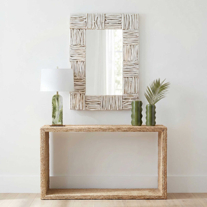 Uttermost Lathey 35.75in Teak Branch Mirror | Natural Bleached Teak Frame | Entryway & Living Room Wall Mirror | 35.75 x 2.3 x 51.25 in | Model 8386