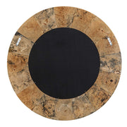 Uttermost Hiram 38in Round Tamarind Wood Mirror | Variegated Wood Frame | Entryway & Bathroom Wall Mirror | 38 x 1.2 x 38 in | Model 8391