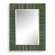 Uttermost Quincey 30x40in Olive Green Wood Mirror | Architectural Carved MDF Frame | Entryway & Living Room Wall Mirror | Model 8405
