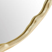 Uttermost Crinkle 40in Round Wall Mirror | Champagne Leaf Brass Gold | Entryway & Bedroom Accent | 40 x 40 x 1.5 in | Model 8413