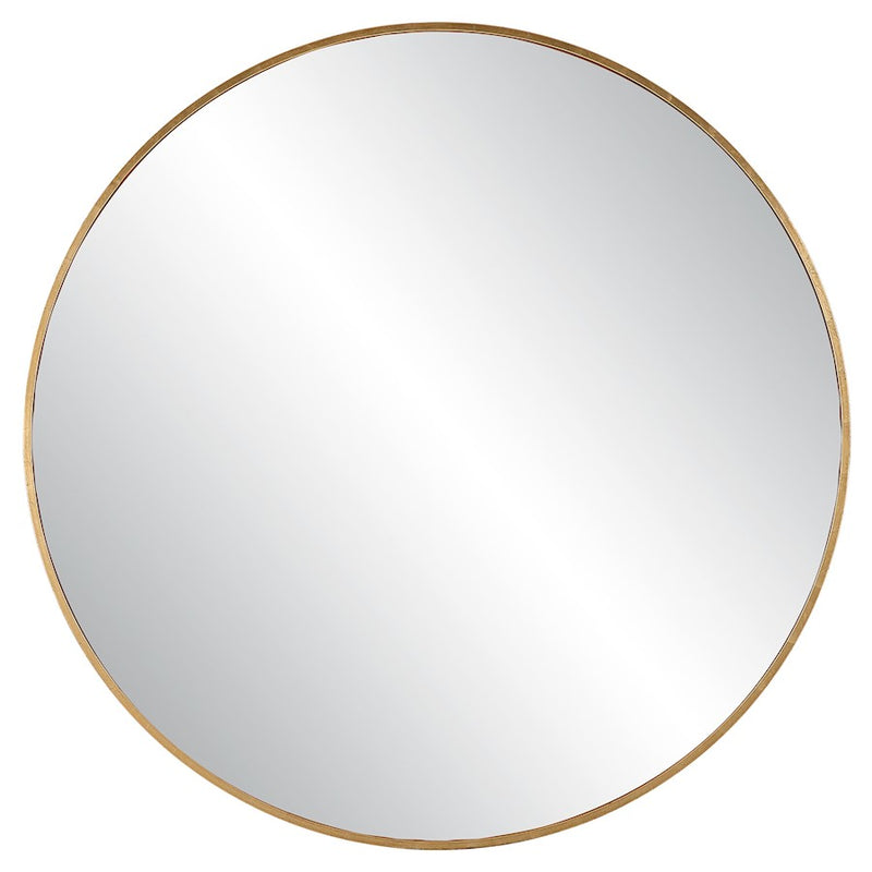 Uttermost Junius Large Round Mirror, Antique Gold Leaf