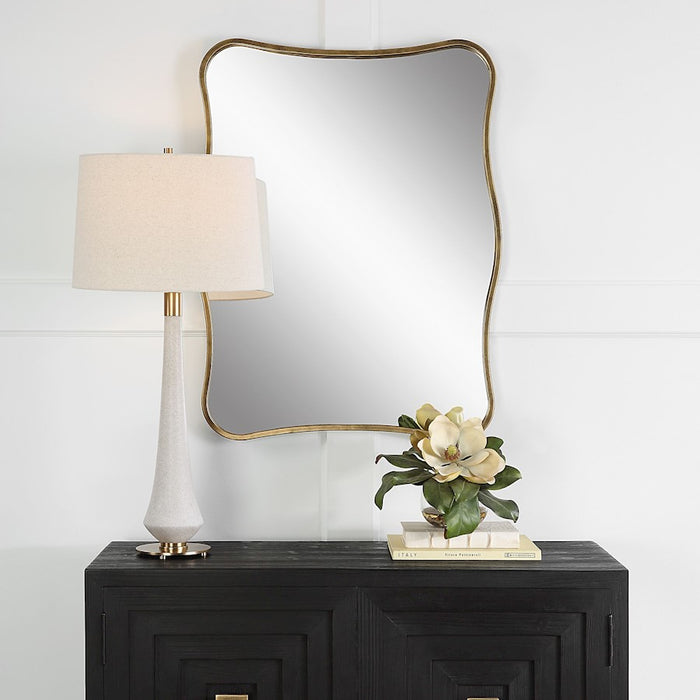 Uttermost Pavia Curvy Vanity Mirror, Antique Gold - 9930