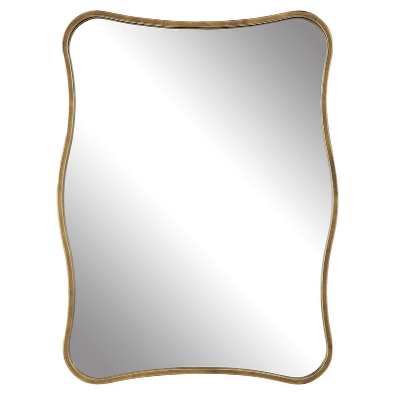 Uttermost Pavia Curvy Vanity Mirror, Antique Gold