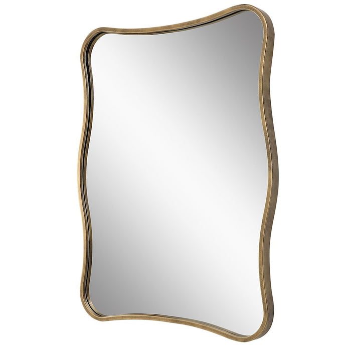 Uttermost Pavia Curvy Vanity Mirror, Antique Gold
