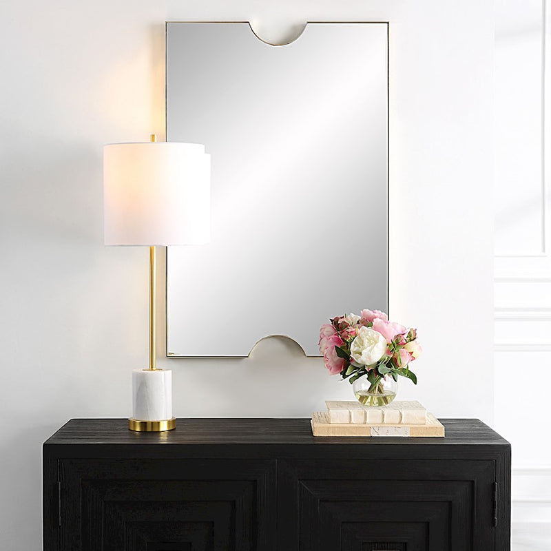 Uttermost Ticket Vanity Mirror, Metallic Gold Leaf