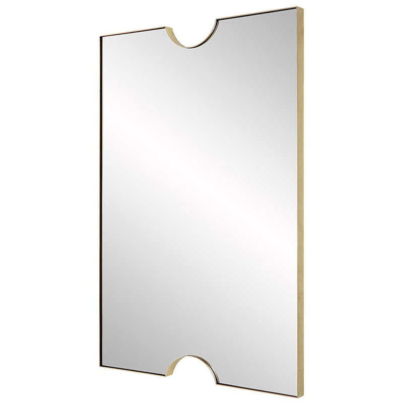 Uttermost Ticket Vanity Mirror, Metallic Gold Leaf