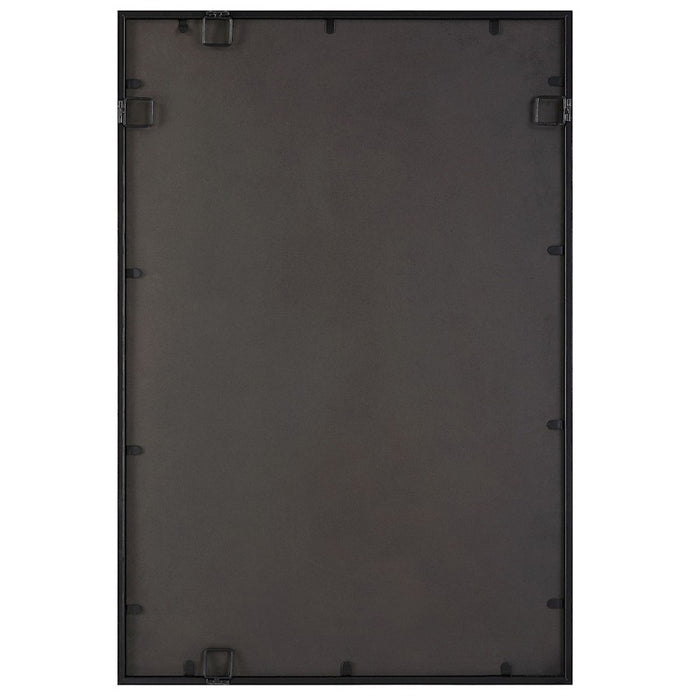 Uttermost Benedo Industrial Vanity Mirror, Matte Black/Brass