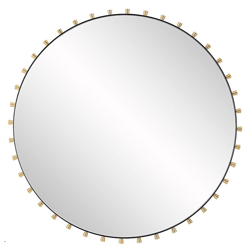 Uttermost Cosmopolitan Round Mirror, Matte Black