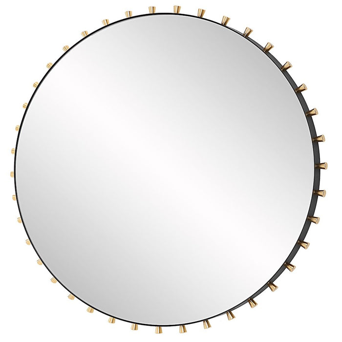 Uttermost Cosmopolitan Round Mirror, Matte Black
