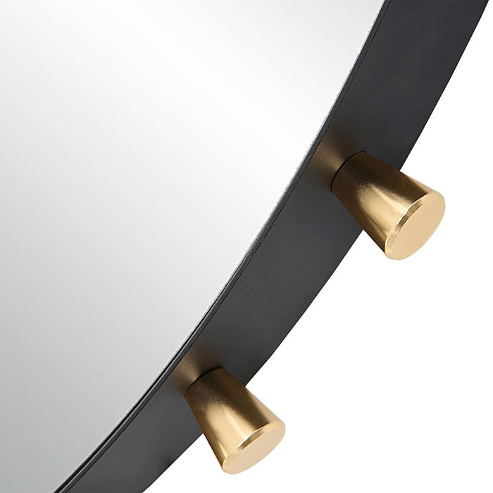 Uttermost Cosmopolitan Round Mirror, Matte Black