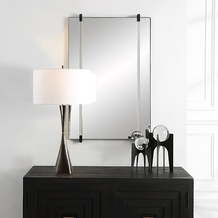 Uttermost Ladonna Rods Mirror, Matte Black
