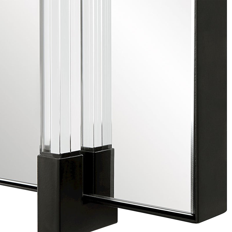 Uttermost Ladonna Rods Mirror, Matte Black
