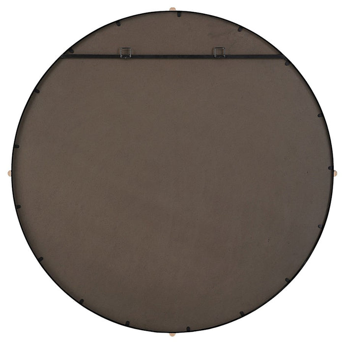 Uttermost Bonded Round Mirror, Sleek Matte Black