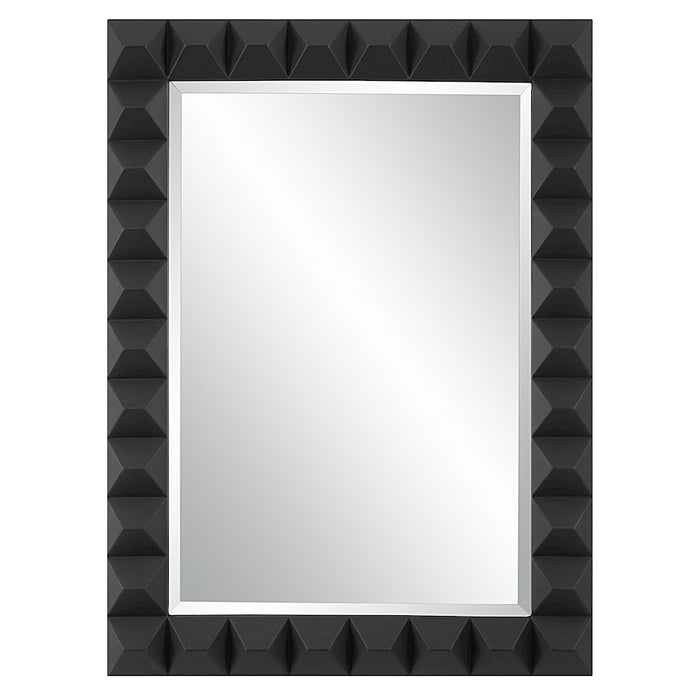 Uttermost Studded Black Mirror, Sleek Matte Black - 9941